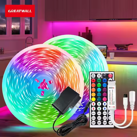 GREATWALL IR44K 5050 LED strip 32.8f/16.4 feet Halloween Christmas decoration DC LED neon light RGB