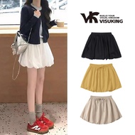 VISUKING Women's Skirt Puffy Bud Pantskirt Fashion High Waist Short Skirt Simple Versatile Skort