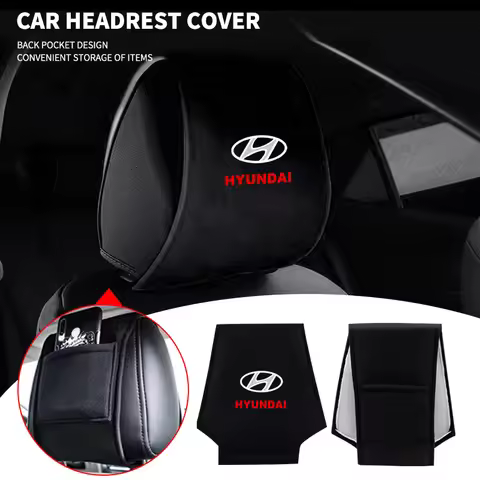 1PCS Car Styling Car Seat Headrest Pillow Cover For Hyundai Palisade Bayon Tucson Inster NEXO Creta 