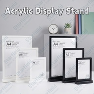 Acrylic Stand A4/A5/A6 Size <T Shape> Menu Paper Poster QR Code Frame Holder Display丨Display Stand