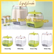 L05 (5kg/10kg) Apple Rice Grain Bucket Kitchen Storage/ Bekas Beras