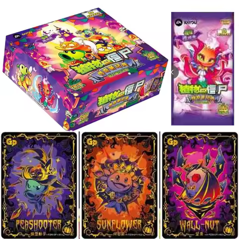 KAYOU Genuine Plants Vs. Zombies Card Wonderful Natural Journey Series Zombie Horror Night Game Coll