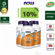 EXP:2027 NOW Foods Ultra Omega 3-D 600EPA/300DHA 90 Fish Softgels Premium Omega-3 Supplement