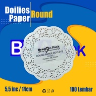 5.5 inch Round Paper Doilies - Lace Cake Liner Paper - 100 Sheets