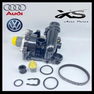 1.8T 2.0T Volkswagen Audi Engine Cooling Water Pump Thermostat Assembly for Passat B6 B7 B8 Golf MK5