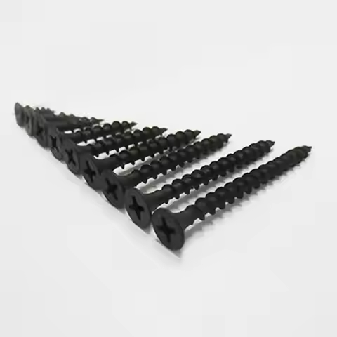 25Pcs M3.5 Carbon steel Black Cross recessed countersunk Flat head tapping screws Wood Screw Wall Na