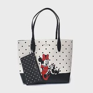 kate spade 迪士尼聯名雙面皮革托特包-黑白