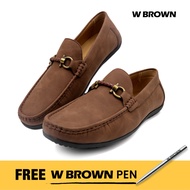 W BROWN Men's Shoes Non-Laced Loafer - Light Brown (WST937LB)