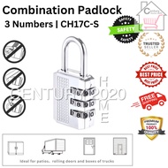 Push Button Padlock 3 Digit Push Numbers Button Combination Pad Lock CH17C-S