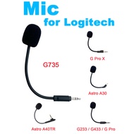 Replacement Game Mic For Logitech Asteo A30 A40 A40TR G735 G233 G433 G Pro X GProX Gaming Headset He