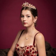 莓果舞曲皓石鍍14K金皇冠 - 手工製作飾品