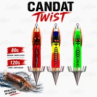 BOCEAN LASER Bottom Sinker Squid Jig Mata Candat Twist Sotong Gewang Perambut Candat Sotong Fishing
