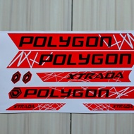 Stiker Decal Sepeda Polygon Xtrada - Merah