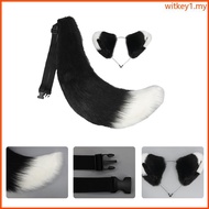WIT Fox Tail and Ears Set Fox Tail Fox Ear Haedband Hair Hoop Faux Fur Fox Tail Kits