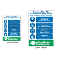 Gunakan Alat - Alat Keselamatan Yang Sesuai / Utamakan keselamatan / Wear Suitable Protective Equipm