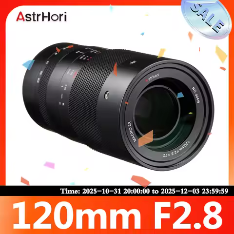 AstrHori 120mm F2.8 Manual Focus Full Frame Camera Lens 2X Ultra Micro Lens for Sony E Nikon Z Canon