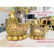 Gà Mái Ấp Trứng Vàng Tài Lộc Bằng Đồng Phong Thủy 3 Cỡ