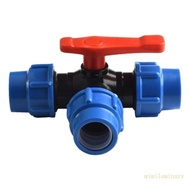 IVY Practical 3 Way Round Valves Plastic  Connectors for Industrial Use 32mm