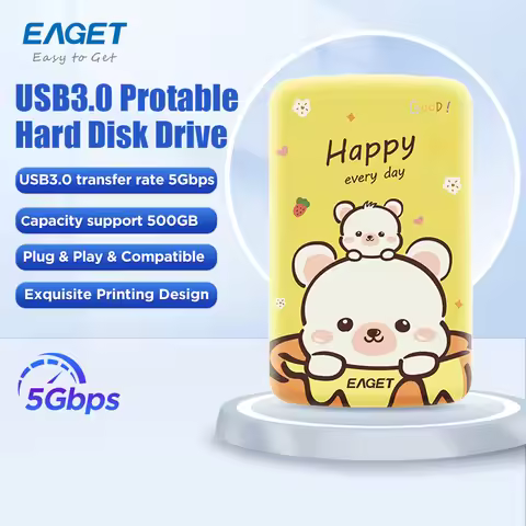 EAGET G66 Portable HDD External Hard Disk Drive 500GB 1TB External Memory Cute Hard Drives for SamSu