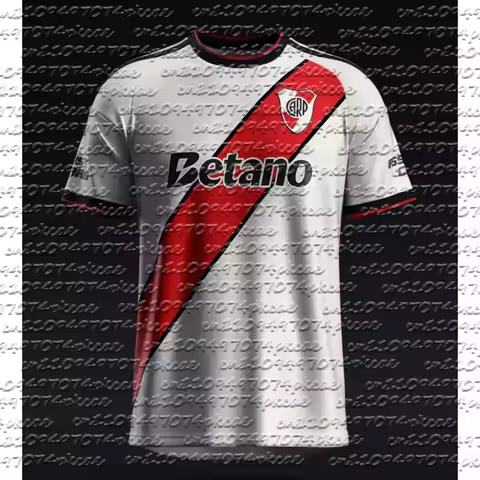 New Fashion River Plate 2027 Home Kit Soccer Jersey T-shirt Men's Adults Quick Drying Breathable Foo