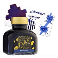 British Diamine Fountain Pen Ink Bottle, Diamine Midnight Ink Bottle 80ml