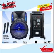 speaker portable wireless aiwa was 115lve 115 lve 15inch usb bluetooth