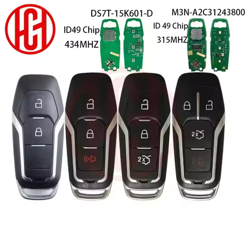 Remote Car Key ID49 Chip M3N-A2C31243800 315MHz For Ford Explorer Fusion Edge Mustang DS7T-15K601-D 