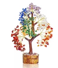 READY STOCK_7 Chakra Tree Of Life - Crystal Bonsai Tree - Stones And Energy - Feng Shui Tree Gem Tre