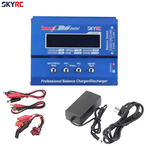 Original SKYRC IMAX B6 60W 6A RC LiPo Nimh Battery Balance Charger Discharger +15V 6A Power Adapter 