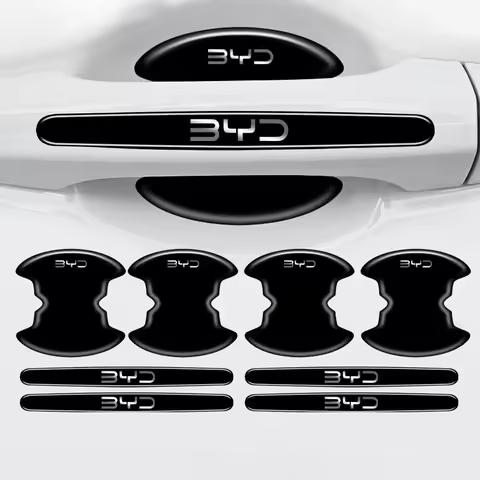 4/8Pcs Car Door Handle Protective Anti-scratch Stickers For BYD Atto 3 Yuan Plus Han Tang EV F3 E6 D