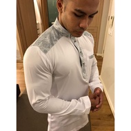 Baju Melayu White ( Putih ) nikah lelaki Slim Fit by Keroll Bahry