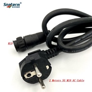 3Pin M19 Connector 2Meters AC Power Cable with EU Socket Type Fit for SG Series 300-700W Micro Grid Tie Inverter