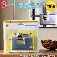 YALE solid brass armoured gate lock , Yale metal gate lock y188/100/120/1/5