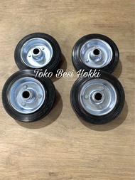 Roda Troli / Roda Only / Roda Karet Tanpa Kaki (4 Inc=100mm)