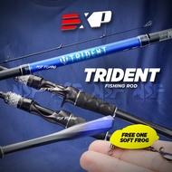 [MSF] EXP Trident Fishing Rod | Carbon Fiber Medium Light Heavy Fishing Rod Joran Pancing Casting