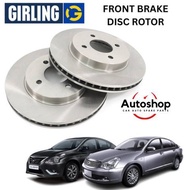 GIRLING FRONT BRAKE DISC ROTOR NISSAN ALMERA N17 1.5 SYLPHY G11 2.0 6073305