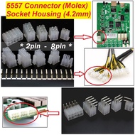 Molex Connector 5557 Connector Socket Housing Plug (4.2mm Pitch) Male + Female + Terminals Pin 4pin 