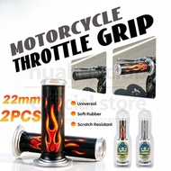 Motorcycle Handle Grip 7/8 Inch Rubber Throttle Grip for Dirt Pit Bike LC135 EX5 Y15ZR RS150 Wave FZ