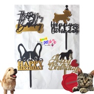 Cake Topper Woof Dog Dog Cake Decoration Cake Pick