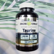 ทอรีน Taurine 1000 mg 100 Capsules (Amazing Nutrition®)