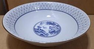 早期日本淺田窯瓷碗公-直徑23公分