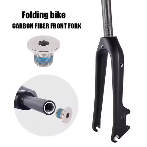 Full Carbon Fiber Folding Bike Front Fork 20 Inch Disc Brake Lightweight Carbon Fork For Folding Bic
