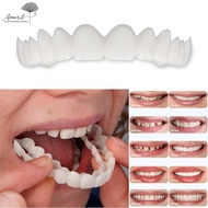 gigi palsu sarung original gigi palsu tooth cover gigi kosmetik snapon smile 1/2 Pcs Smile Denture Fit Flex Cosmetic Teeth Comfortable Veneer Cover Complete Set