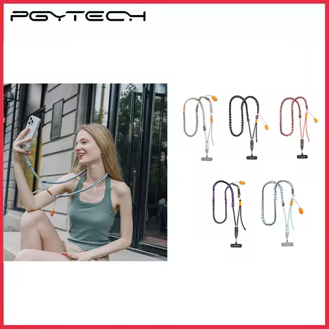 PGYTECH LinkGo Phone Photography Strap Braided Phone Lanyard Crossbody with Lens Cloth, Anti Theft a