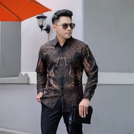 Batik kemeja pria lengan panjang slimfit dobi premium mandra kusumo