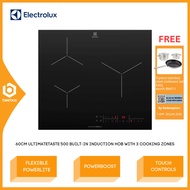 Electrolux 60cm UltimateTaste Built-in Induction Hob With 3 Cooking Zones EHI6322BF Dapur Elektrik
