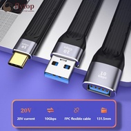 FLYTOP 10Gbps Short Cable USB3.1 PD 100W USB to Type C 4.0 Cable Converter OTG USB Adapter Cable for