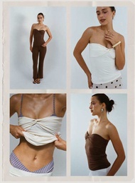 SANDSTONE strapless agate top