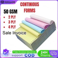 2ply,3ply,4ply Color carbonless continuous computer forms 9.5x11/5.5 inches, dot matrix printer