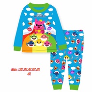 [2-6 years old] Cuddle Me Baby Children Kids Pyjamas Long/Short Sleeves Long Pants PJ Set Baby Shark Coco Melon Series